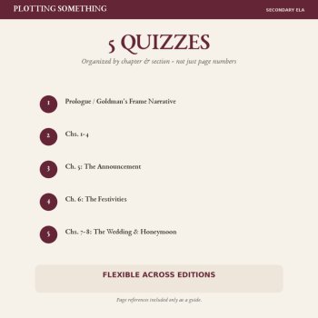 The Princess Bride Novel Quizzes | Reading Checks, Analysis & Answer Keys, image 3