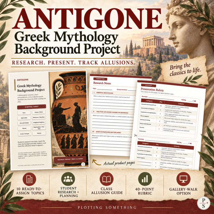 Antigone Greek Mythology Background Project | Allusions Research & Presentations