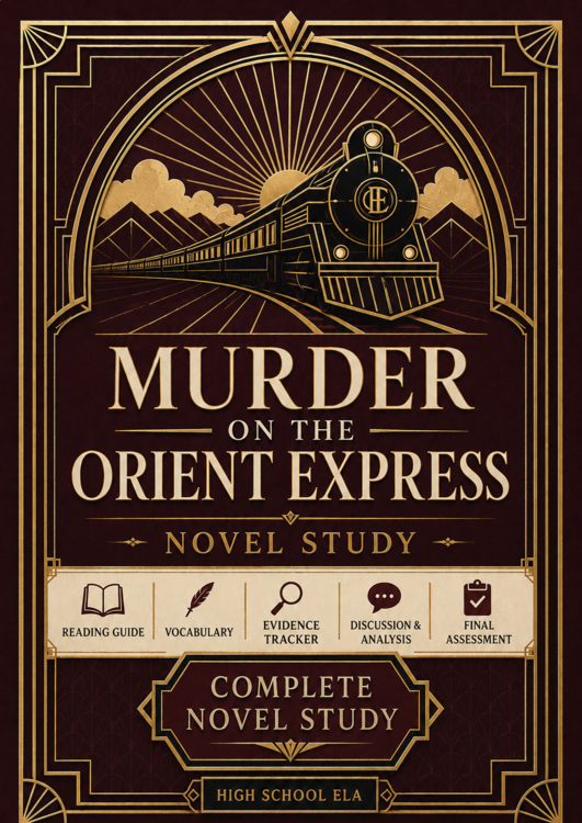 Murder on the Orient Express Novel Study | Reading Guide, Vocabulary, Activities