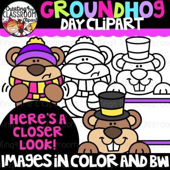 Groundhog Day Clipart {Winter Clipart}, image 2