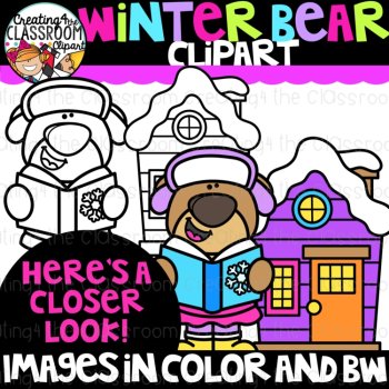 Winter Bears Clipart {Winter Clipart}, image 2