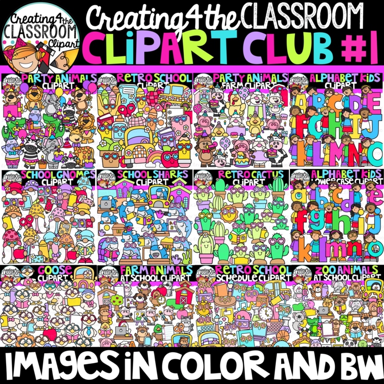Creating4 the Classroom Clipart Club #1 Bundle