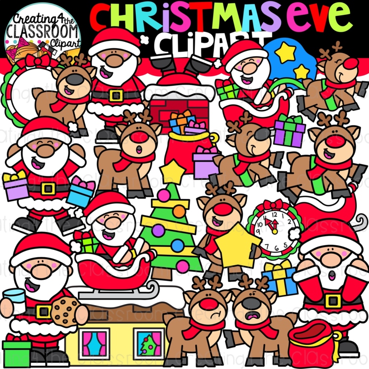 Christmas Eve Clipart {Winter Clipart}