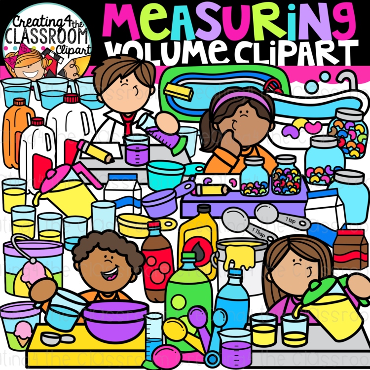Measuring Volume Kids Clipart {Volume and Capacity Clipart}