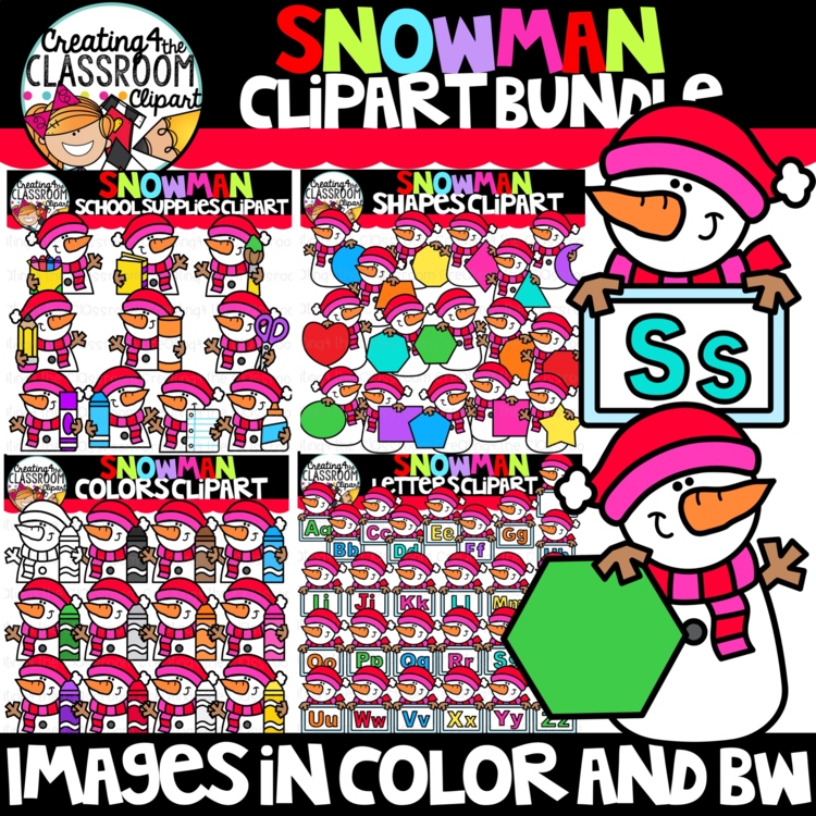 Snowman Clipart Bundle {Snowman Clip art}