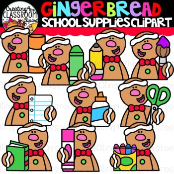 Gingerbread Clipart Bundle {Gingerbread Math Clip art}, image 2
