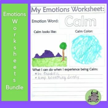 Feelings & Emotions Worksheets | SEL Counseling Activity | Grades 1-4, image 2