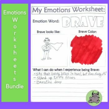 Feelings & Emotions Worksheets | SEL Counseling Activity | Grades 1-4, image 4
