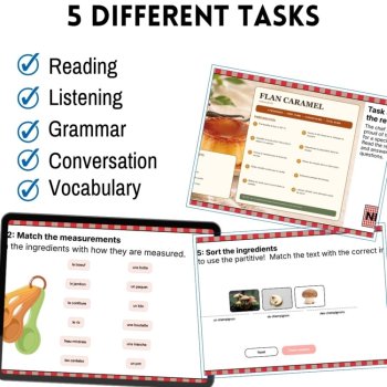 French Food & Restaurant Digital Escape Game | Partitive Articles | A1, image 3