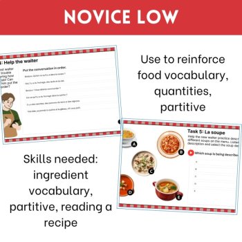 French Food & Restaurant Digital Escape Game | Partitive Articles | A1, image 4
