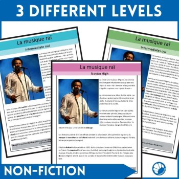 French Reading Comprehension: Raï Music of Algeria | 3 Differentiated Levels, image 2