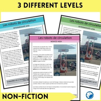 French Reading Comprehension: Traffic robots in Kinshasa 3 reading levels, image 2