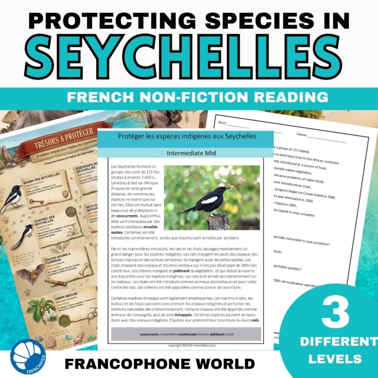 Invasive Species in Seychelles | French Reading Comprehension