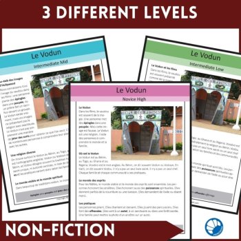 Vodun in Benin | French Reading Comprehension 3 Levels, image 2