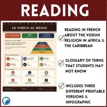 Vodun in Benin | French Reading Comprehension 3 Levels, image 3