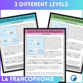 Saint-Pierre-et-Miquelon | French Reading Comprehension 3 Levels, image 2