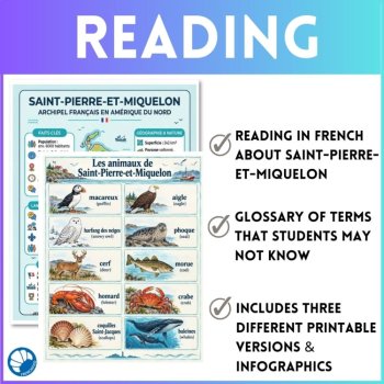 Saint-Pierre-et-Miquelon | French Reading Comprehension 3 Levels, image 3