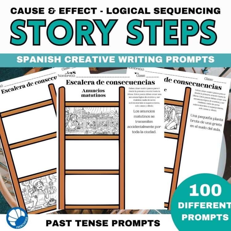 Spanish Past Tense Writing Prompts | Preterite and Imperfect Short Stories