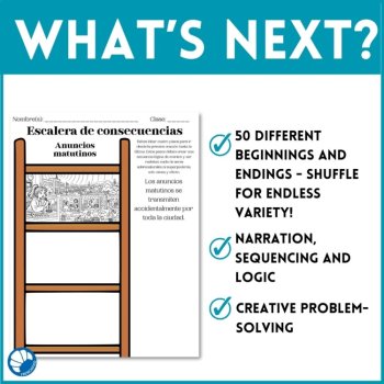 Spanish Past Tense Writing Prompts | Preterite and Imperfect Short Stories, image 3
