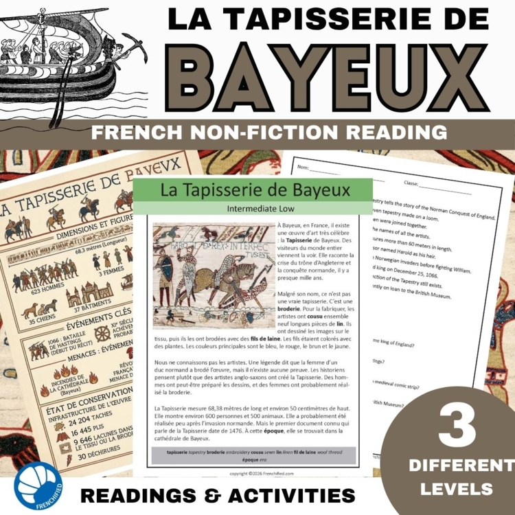 Bayeux Tapestry French Reading Comprehension | Differentiated History Activity