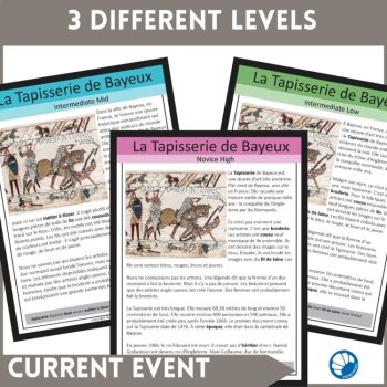 Bayeux Tapestry French Reading Comprehension | Differentiated History Activity, image 2