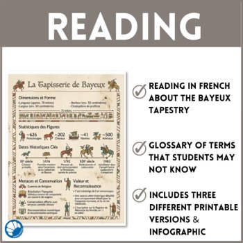 Bayeux Tapestry French Reading Comprehension | Differentiated History Activity, image 3