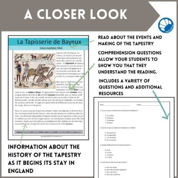 Bayeux Tapestry French Reading Comprehension | Differentiated History Activity, image 4