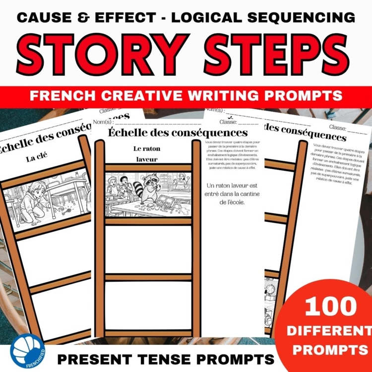 French Story Writing Prompts | 100 Present-Tense Narrative Activities