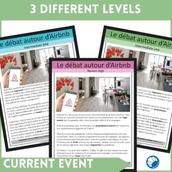 Tourisme en France Airbnb | French Reading Comprehension at 3 Levels, image 2