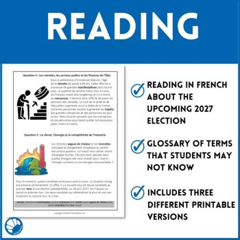 French Reading Comprehension Novice Intermediate | 2027 French Election, image 3