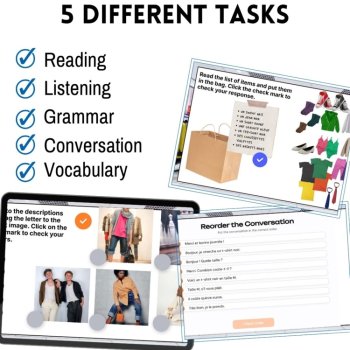 French Clothing Escape Room | Colors & IR Verbs | Beginner A1 French, image 3