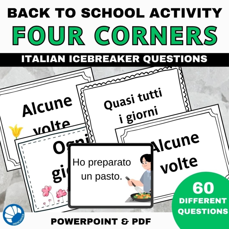 First Day Italian | Four Corners Back to School Icebreaker Game