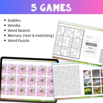 Spanish Spring Vocabulary Games | La Primavera Activities, image 3
