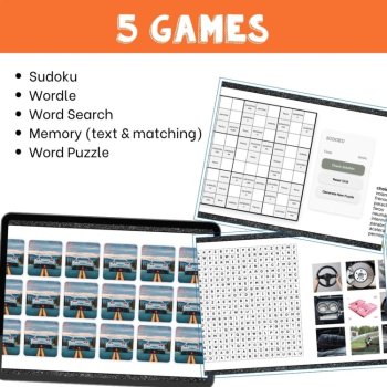 Spanish Car Vocabulary Games for Driving and El Coche Practice, image 3