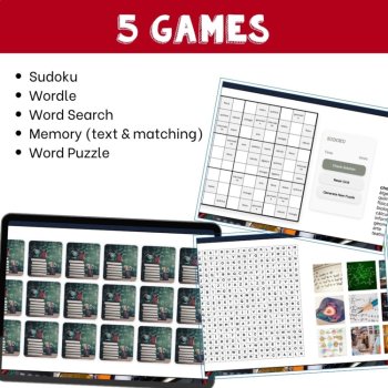 Spanish vocabulary activity practice games school subjects las asignaturas, image 3