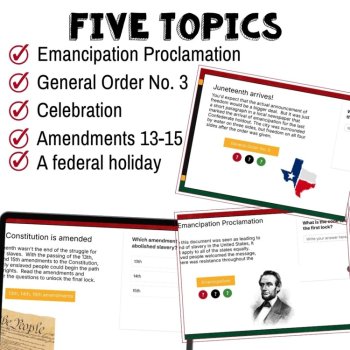 Juneteenth digital escape game for high school US history Emancipation Day, image 3
