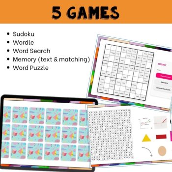 French vocabulary activity practice games shapes les formes, image 3