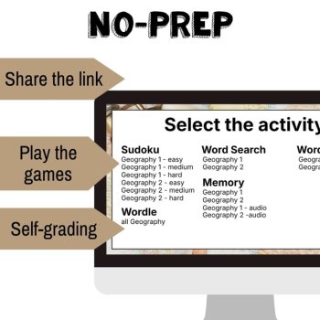 French Geography Vocabulary Games | La Géographie Activities, image 2