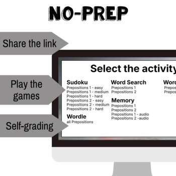 French vocabulary activity practice games prepositions les prepositions, image 2