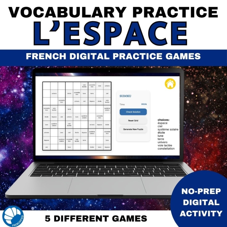 French Space Vocabulary Games | L'Espace