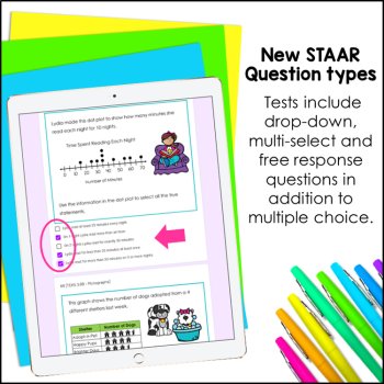 3rd Grade Data & Graphs TEKS Tests - Printable PDF and Digital Google Forms, image 3