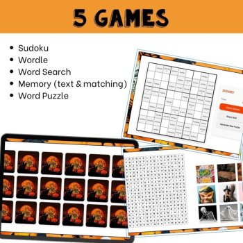 French vocabulary activity practice games Halloween la Toussaint, image 3