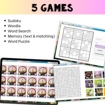 French vocabulary activity practice games Easter le Pâques, image 3