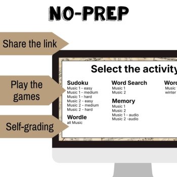 French Music Vocabulary Games | 6 No-Prep Digital Activities, image 2