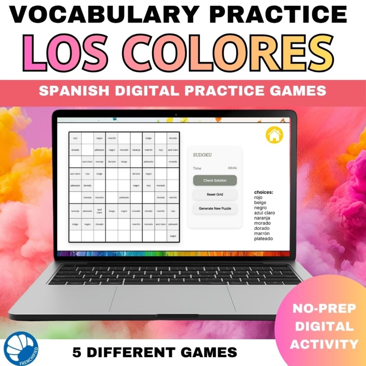 Spanish Colors Activities | Los Colores Vocabulary Games