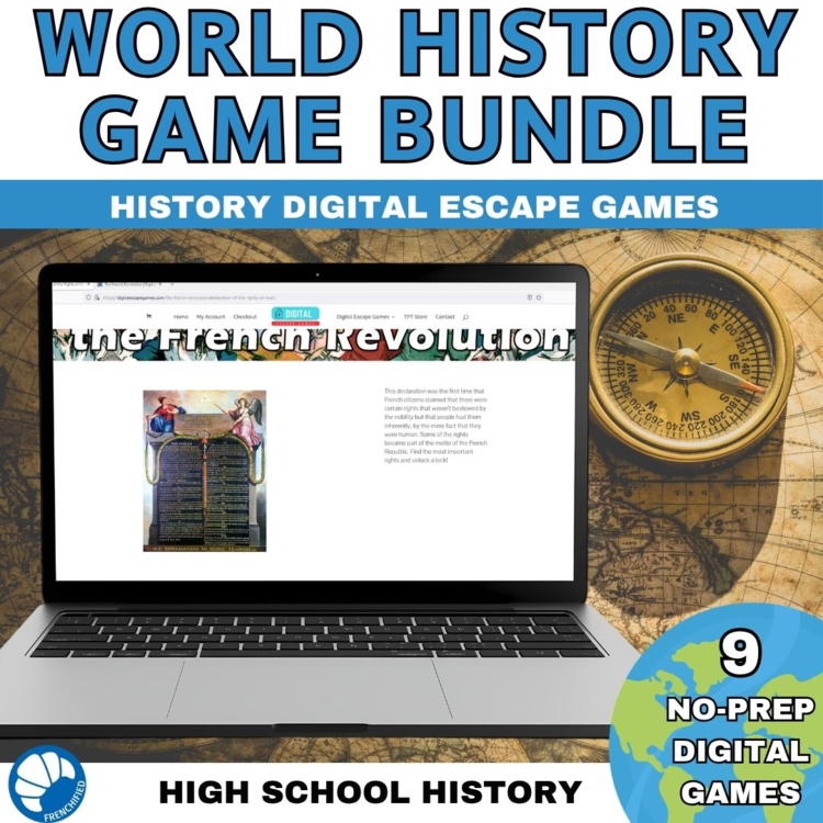 World History Escape Room Bundle for High School American History Classes
