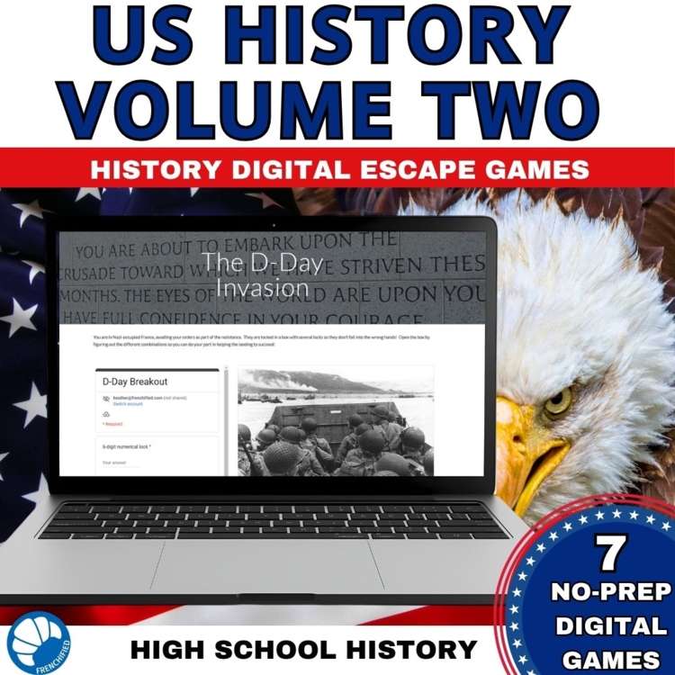 US History Digital Escape Rooms Bundle | American History Review Activities