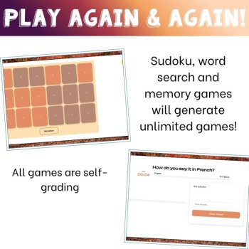 French fall French autumn vocabulary activity practice games l'automne, image 4