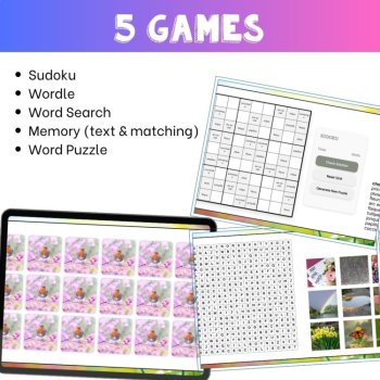 French vocabulary activity practice games spring le printemps, image 3