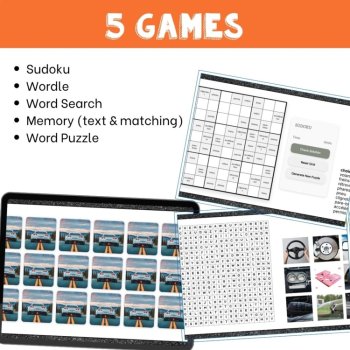 French Vocabulary practice Games Cars & Driving Digital Activities No Prep, image 3